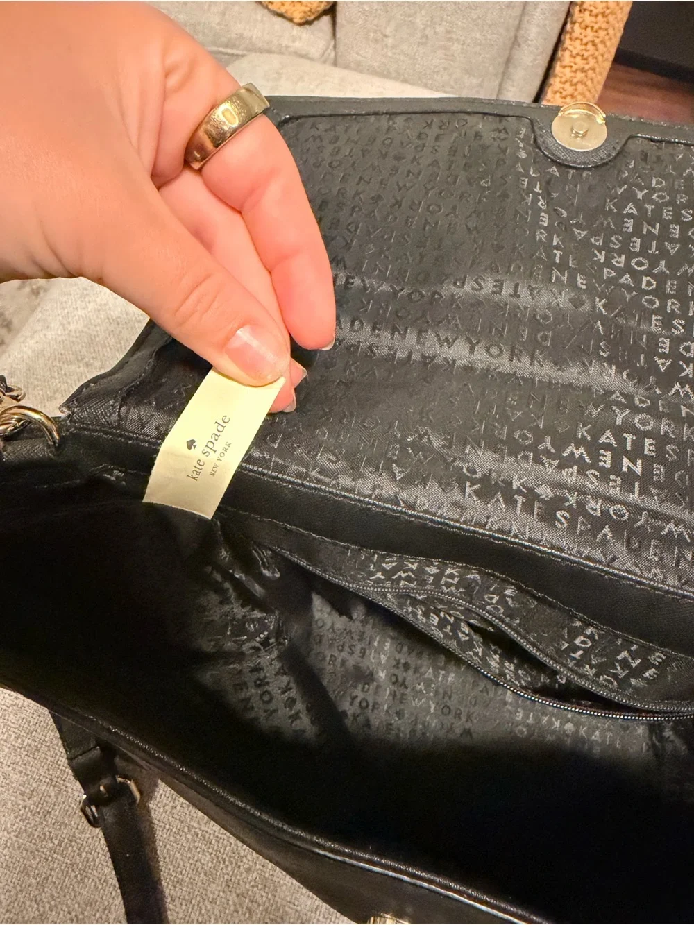 kate spade structured black
